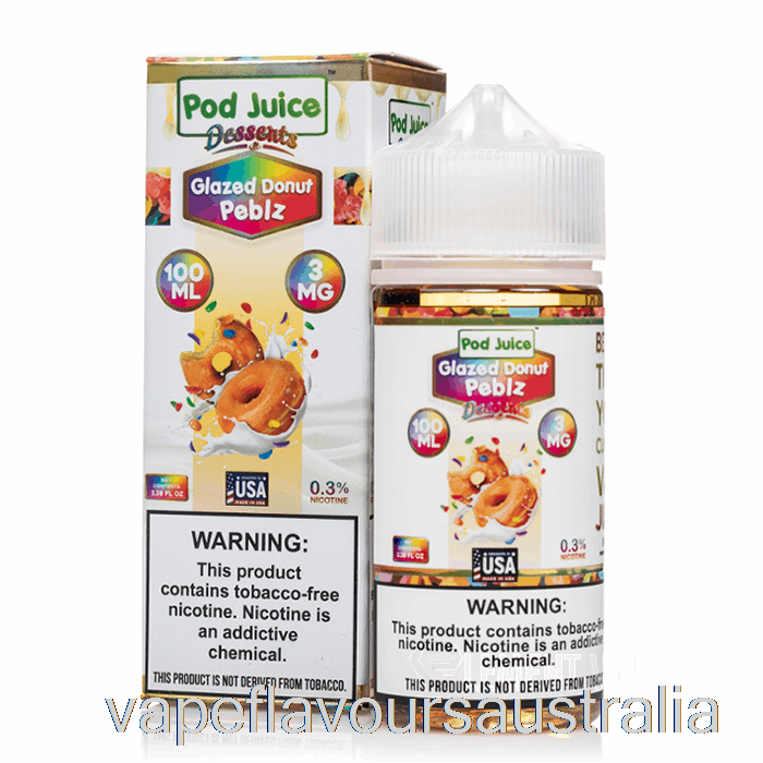Vape Flavours Australia Glazed Donut Peblz - Pod Juice - 100mL 6mg